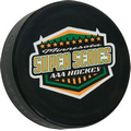 Official Black Rubber Hockey Puck w/Full Color Decal
